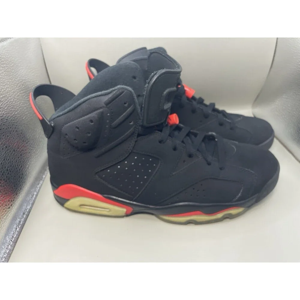 2019 Nike Air Jordan 6 VI Retro Black Infrared Mens 9.5 Black Red 384664-060